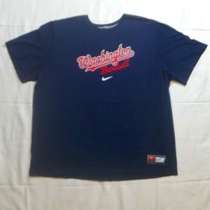 Nike Team MLB Washington Nationals Baseball Blue SS Cotton Tee 3XL